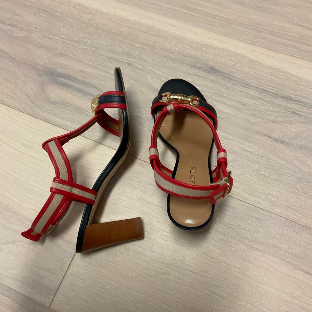 Talbots Red and Indigo Women's Sandals